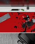40x20 inches desk pad showcasing Itachi Uchiha surrounded by crows, perfect for fans who admire his enigmatic power.