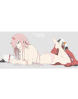 Zero Two Smirk Minimalist Mouse Pad 36x16 with smirk theme for immersive focus and fan inspiration