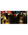 Anime mouse pad featuring Ainz from Overlord, 32x16 inches, showcasing Ainz with his undead army and a powerful grin.