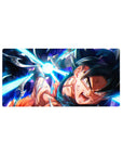 32x16 inch mouse pad featuring Goku unleashing a vibrant Kamehameha with explosive energy for gamers