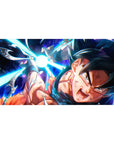 40x20 inch desk pad featuring Goku unleashing a powerful Kamehameha with vibrant colors for Dragon Ball fans