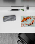 Small-sized 14x10 desk mat with Eastern design adds tranquil, nature-inspired energy to any desk or workspace