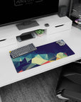Topo mouse pad, 28x12 inches, with sleek contour lines in a monochrome design, ideal for work, gaming, or everyday use.