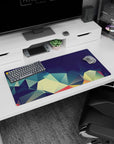 Large 32x16 inches mouse pad featuring topographic lines in a minimalist monochrome design, perfect for work or gaming.