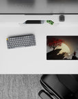 Small-sized 14x10 desk mat with samurai design adds bold, traditional energy to any desk or workspace