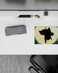 14x10 inches mouse pad with a warrior surrounded by lightning, capturing the raw energy and power in a dynamic design.