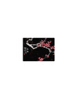 Classic 14x10 inches mouse pad with plum blossoms, featuring snow-covered branches and vivid red flowers, symbolizing hope and resilience in winter.