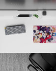 High School DxD mouse pad, 14x10 inches, featuring Issei surrounded by Rias, Akeno, Koneko, and more on a colorful backdrop.