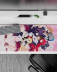 High School DxD desk pad 36x16 inches featuring Issei with Rias, Akeno, Koneko, and more in a vibrant, playful scene.