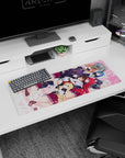 Anime mouse pad 32x12 inches featuring Issei from High School DxD with Rias, Akeno, Koneko, and others in vibrant colors.