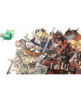 Guilty Gear Xrd anime desk pad 40x20 inches with Sol Badguy and fighters in a dynamic diagonal layout.