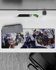 32x12 inches mouse pad with knights in shining armor, showcasing the power, unity, and valor of a medieval army marching under their commander.