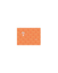 Classic anime mouse pad 14x10 inches with repeating sleepy orange hamsters and a smiling girl in scarf.