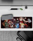 Anime mouse pad featuring Persona 5 characters with glowing yellow eyes on a dark, stylish 32x12 inch design.