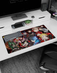 Persona 5 anime mouse pad, 32x16 inches, featuring Joker and crew with glowing eyes and dark, stylish design.