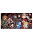 Anime mouse pad 32x16 inches featuring Persona 5 characters with glowing eyes, sharp grins, and a sinister dark theme.