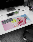 Whimsical 32x16 mouse pad featuring pastel tones and a playful bubblegum pop anime vibe