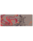 32x12 inches anime girl mouse pad with horned demon girl art, flowing hair and flame swirl accents.
