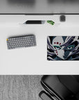 Rui Demon Slayer anime mouse pad 14x10 inches, featuring Rui with pale hair and red eyes on Mount Natagumo, eerie and captivating.