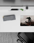 14x10 inches mouse pad featuring Levi Ackerman in a post-war scene with muted tones and cinematic depth for unmatched strength.