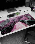 Surreal design on 40x20 desk mat perfect for adding peaceful beauty and creativity to your setup or decor
