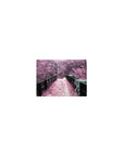 Classic Pink Pathway desk mat 14x10 featuring iron bridge for compact yet enchanting setups