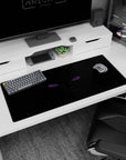 36x16 inches Naruto desk pad showing Pain staring into the void, glowing violet Rinnegan eyes and piercings.