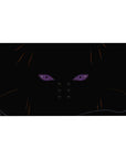 Anime desk pad 40x20 inches featuring Pain-inspired Rinnegan eyes with piercings on a sleek dark design.