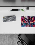Small-sized 14x10 mouse pad with anime theme adds bold, electrifying energy to any desk or workspace