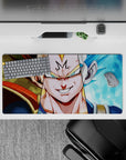 32x16 inches mouse pad showcasing Majin Vegeta and Super Saiyan Blue Vegeta, perfect for adding dynamic energy and contrasting calm to your workspace.