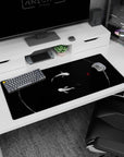 Meditative artwork on 36x16 mouse pad captures the harmony of koi in stunning minimalist simplicity