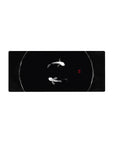 Streamlined Minimalist Koi Fish mouse pad 28x12 featuring soft brushstrokes for bold yet calming workspace flair
