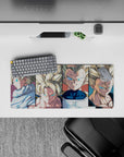 Compact yet detailed 28x12 inch mouse pad showcasing Saiyan warriors' ultimate power for enthusiasts
