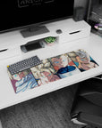 Stylish 32x12 inch mouse pad with iconic Saiyan design, perfect for gaming or daily use setups