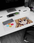 32x12 inches Toradora! Taiga Aisaka mouse pad, big sparkly eyes, red uniform, judging-cute pose.