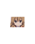 Classic anime girl mouse pad 14x10 inches with Taiga Aisaka on pink background and candy circle icons.