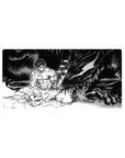 Mouse pad featuring Guts confronting the Beast of Darkness, 32x16 inches, perfect for capturing inner turmoil and psychological struggle.