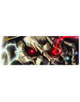 Mouse pad 32x12 inches featuring Ainz Ooal Gown from Overlord, showcasing his intense glare and magical aura.