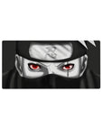 32x16 inches anime mouse pad with Kakashi Hatake portrait, Leaf headband details, sleek ninja style.