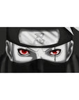Anime desk pad 40x20 inches with Kakashi-inspired ninja portrait, crisp headband details, smooth tracking.
