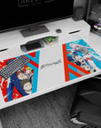 Darling in the Franxx-inspired design on 40x20 mouse pad perfect for adding dramatic flair and mecha anime intensity to your setup or decor