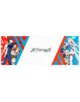 Compact Hiro & Zero Two Team Split Design Mouse Pad 32x12 with Darling in the Franxx theme for stylish and sleek desk decor