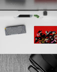 Persona 5 anime mouse pad 14x10 inches featuring Joker and Phantom Thieves in dynamic comic-book style with bold red backdrop.