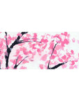 Blossom Dream desk mat 36x16 with cherry blossom theme for immersive calming decor and springtime inspiration