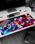 Large 40x20 inches desk pad featuring Saber, Shirou Emiya, Rin Tohsaka, and other iconic characters from Fate/Stay Night, embodying the Holy Grail War’s intensity.