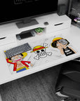 Adventure blend design on 32x16 mouse pad brings One Piece's legendary pirate to life with striking art
