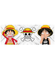 Compact Monkey D Luffy mouse pad 32x12 with red jacket and tank top theme for stylish desk decor