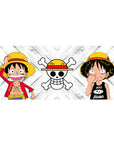 Monkey D Luffy mouse pad 36x16 with red jacket and tank top for immersive anime-inspired decor