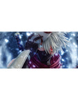 36x16 inches anime desk pad with Kakashi masked Sharingan design, kunai details, smooth gaming glide.