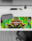 Compact 32x12 inch mouse pad highlighting Broly's legendary power for Dragon Ball fans